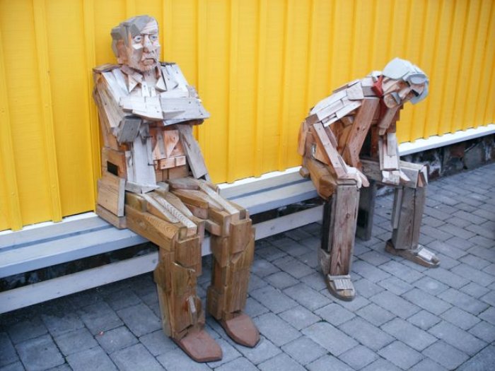 scrap wood sculpture